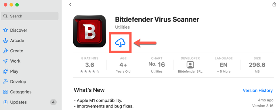 installerar Bitdefender Virus Scanner
